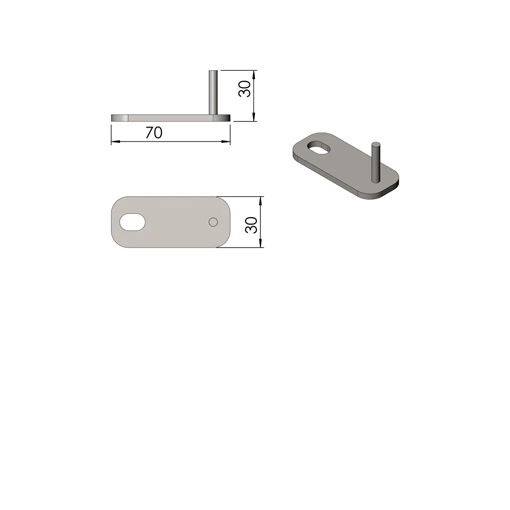 TermaTech TT20S / TT20RS / TT20SA / TT21RS / TT21RLS / TT21RHS / TT22S / TT22HS / TT23RGS Halterung für Specksteinseite, 2 Stück 08-413