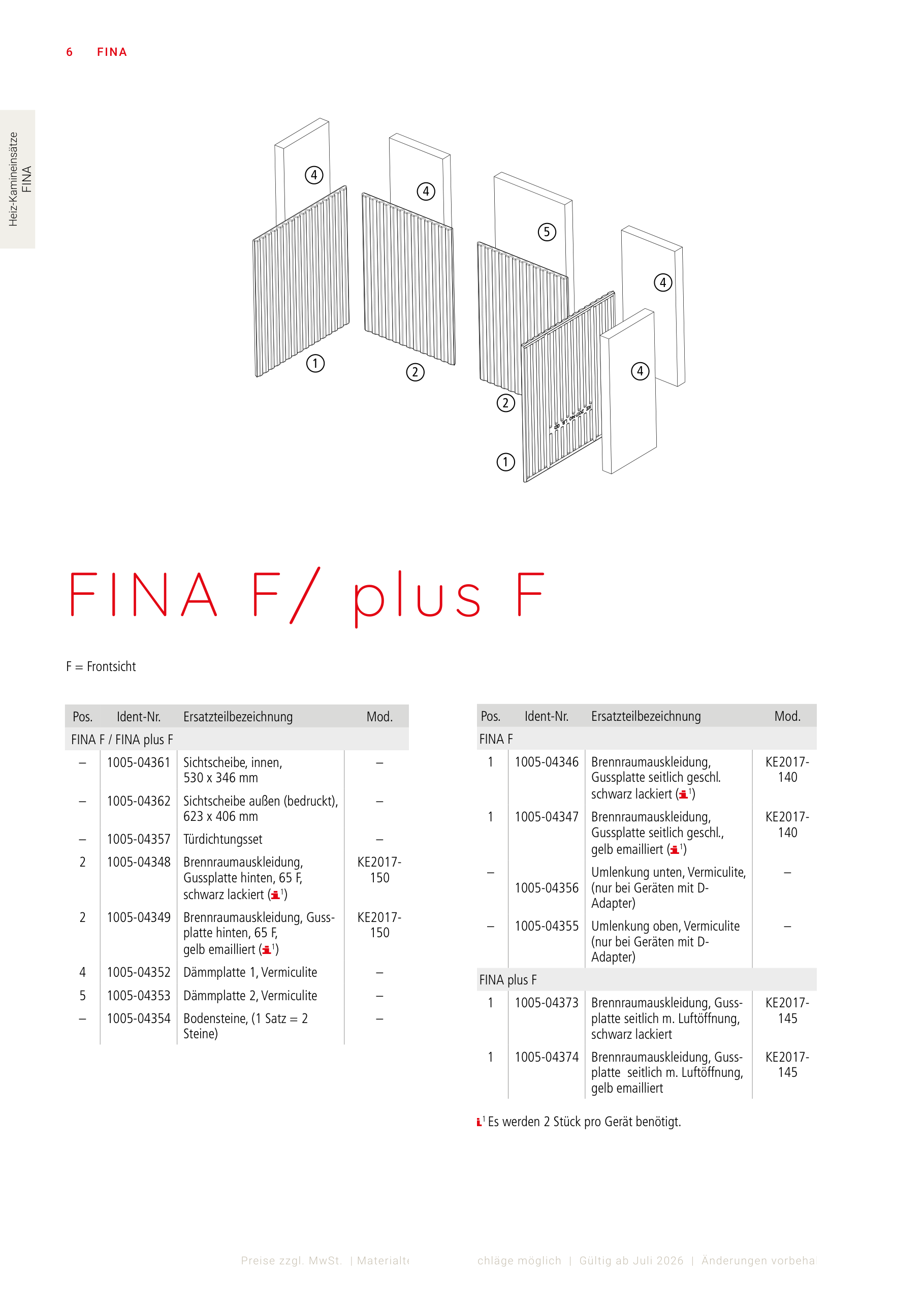 LEDA FINA F | FINA plus F | Türdichtungsset – LEDA Katalogseite 6 als Produktbild für 1005-04357