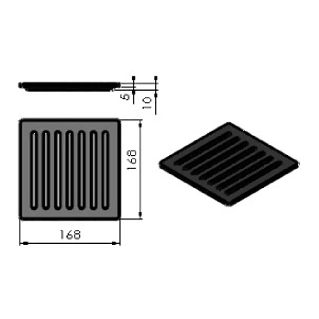 TermaTech TT10 / TT20 / TT21 / TT22 / TT30 / TT55 / TT60 Rost für Gussboden 09-313