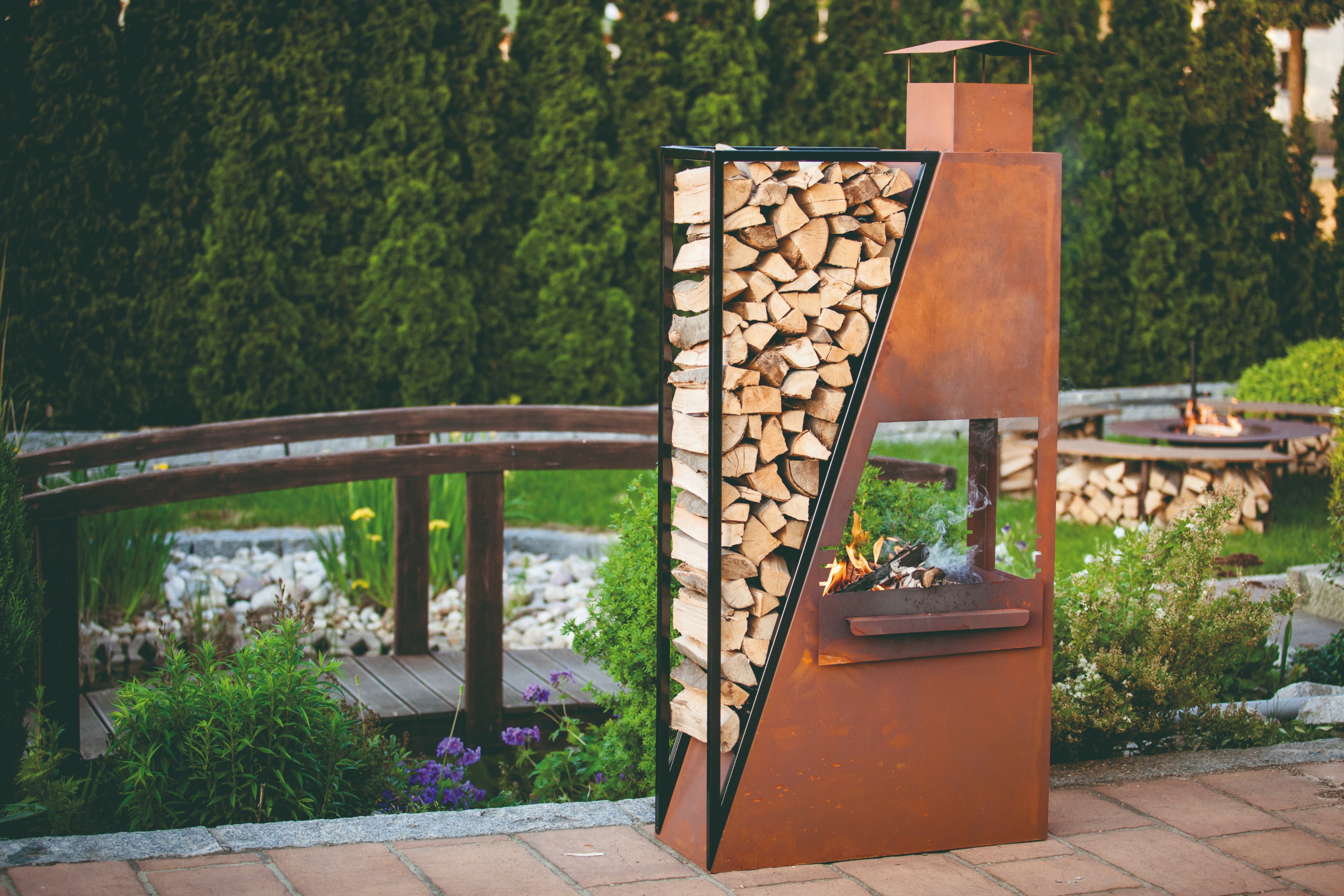 Ferrum Art Design | Kaminofen - Barbecue | Edelrost