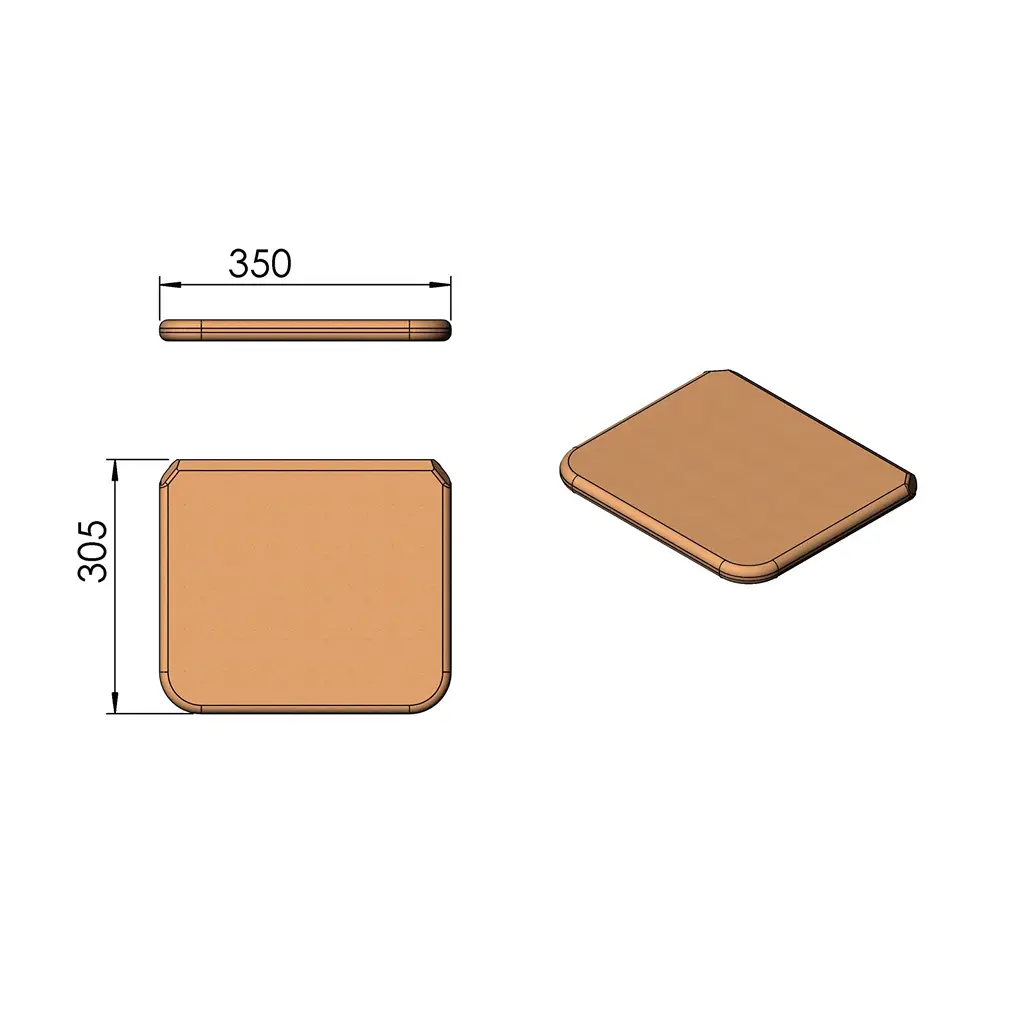 TermaTech TT20 / TT21 Vermiculite Rauchumlenkplatte 09-844