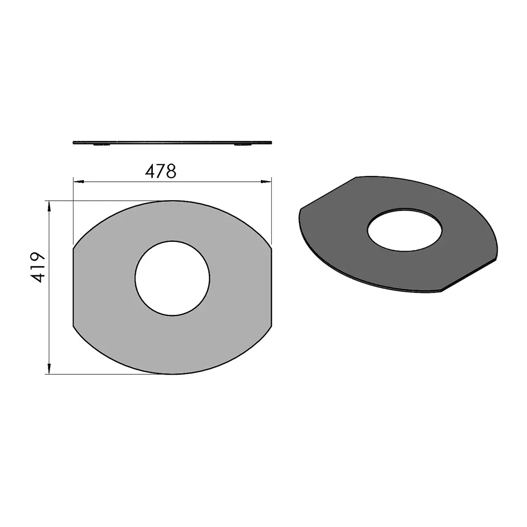 TermaTech TT20 / TT20Bazic Topplatte Stahl – Schwarz 09-858