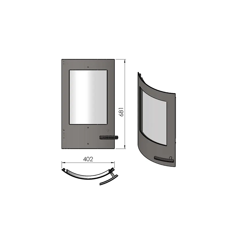 TermaTech TT20 Tür komplett – Schwarz 09-810