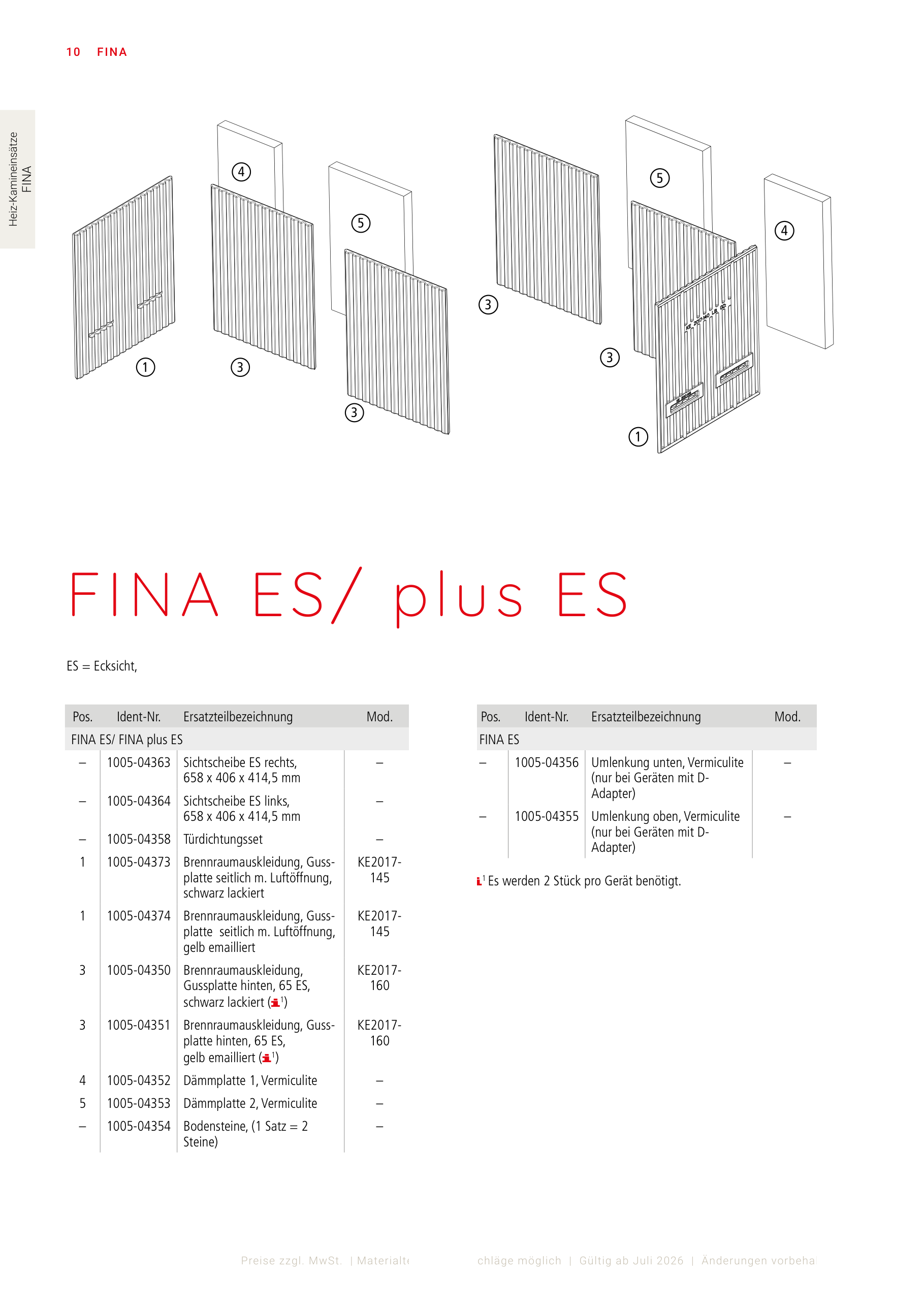 LEDA FINA ES | Sichtscheibe ES rechts, 658 x 406 x 414,5 mm – LEDA Katalogseite 10 als Produktbild für 1005-04363